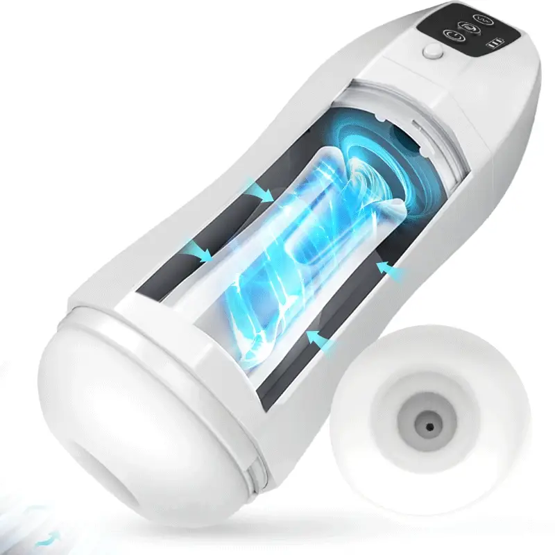 3 IN 1 Automasche Masturbator Cup 3 Zuig Modus 4 Vibrationsmodus Moruioy