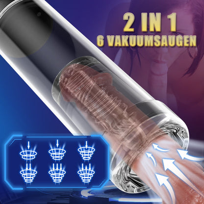 Penispomp 6 Zuigstanden Trainingspomp Zwarte Matte Textuur YINGJUE