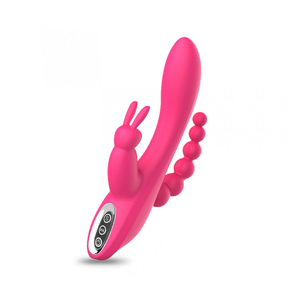 3 IN 1 Rabbit Vibrator 7 Vibratiestanden G-punt Clitoris Anus Stimulatie
